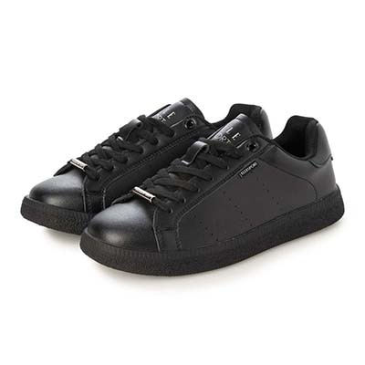 【ユニセックス】エル スポーツ ELLESPORT 2.5cmヒールのローテクコートスニーカー ESP14510 BLACK 23.0