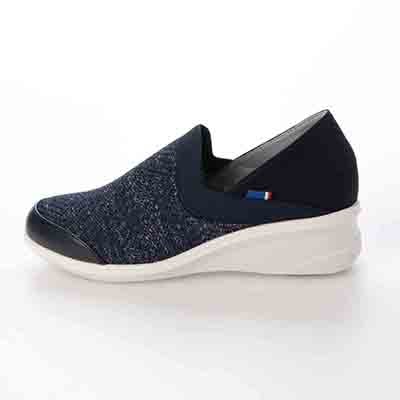 エル スポーツ ELLESPORT ニット編みウェッジスリッポンシューズ  ESP14704 BEIGE 23.0