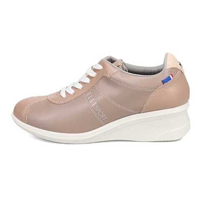 エル スポーツ ELLESPORT レースアップウェッジスニーカー　ESP14707 BEIGE 23.0