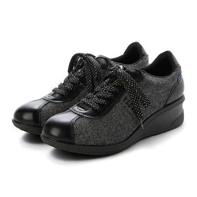 エル スポーツ ELLESPORT レースアップウェッジスニーカー　ESP14707 GRAY-TX 23.0