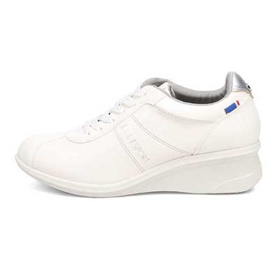 エル スポーツ ELLESPORT レースアップウェッジスニーカー　ESP14707 WHITE 23.0