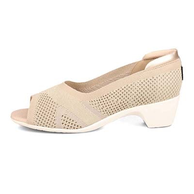 エル スポーツ ELLESPORT ニットオープントゥシューズ　ESP14708 BEIGE 23.0