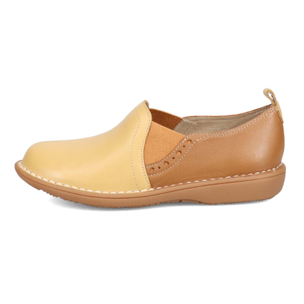 シティゴルフ Ｃｉｔｙ　Ｇｏｌｆ ゆったり足入れアウトステッチ製法のカジュアルシューズ　GFL20116 CAMEL/BROWN 23.0