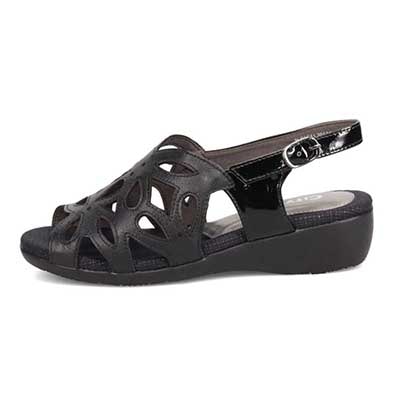 シティ ゴルフ City Golf  抜け感の甲デザインがきれいなサンダル　GFL20134 BLACK M　(23.0～23.5)