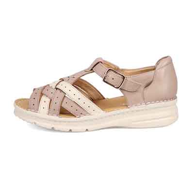 シティ ゴルフ City Golf  アウトステッチ製法のソフトカジュアルサンダル　GFL20154 BEIGE/C 23.0