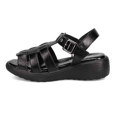 シティゴルフ 幅広グラディエーターサンダルプレミアム　GFL6301V BLACK 23.0