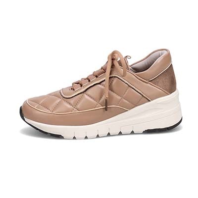 【撥水加工】HIROKO KOSHINO ヒールアップスニーカー  HKL1202 OAK 23.0