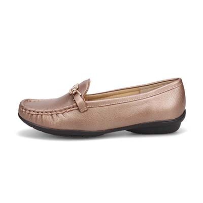 HIROKO KOSHINO 足入れの良いスクエアトゥ・モカデザイン カジュアルシューズ HKL7500 BRONZE 23.0