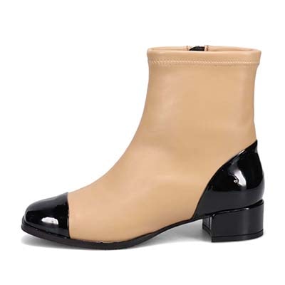 HIROKO KOSHINO 撥水加工ショートブーツ　HKL8005 BEIGE/C 23.0