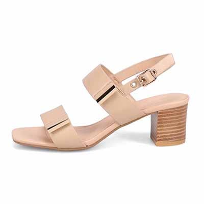 HIROKO KOSHINO 安定の太めヒール バックストラップ 5.5cmヒールサンダル　HKL8009 BEIGE 23