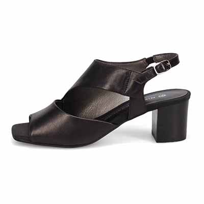 HIROKO KOSHINO  安定感と美脚を叶える 甲深デザイン 5.5cmヒールサンダル　HKL8010 BLACK 23