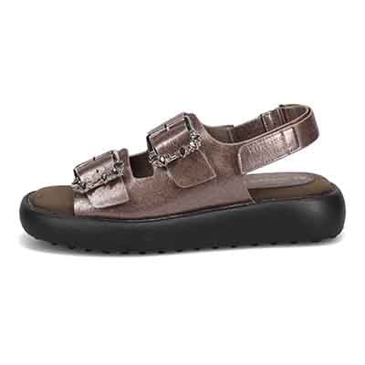 HIROKO KOSHINO 上品なバックル付き厚底サンダル　HKL8011 BRONZE M　(23.0～23.5)