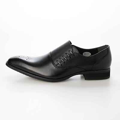 HIROKO KOSHINO HOMME  メンズ サイドレースドレスシューズ　HR5017 BLACK 25.0