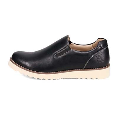 HIROKO KOSHINO HOMME  メンズ こがし系の素材を採用したカジュアルスリッポンスニーカー　HR5907 BLACK 25.0