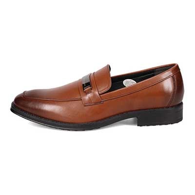 【防水機能】HIROKO KOSHINO HOMME  メンズ エレガント コインローファー　HR7011 BROWN 25.0