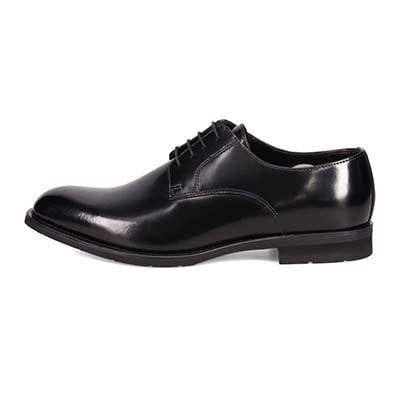 HIROKO KOSHINO HOMME  メンズ エレガント 外羽根プレーントウドレスシューズ　HR8002 BLACK 25.0