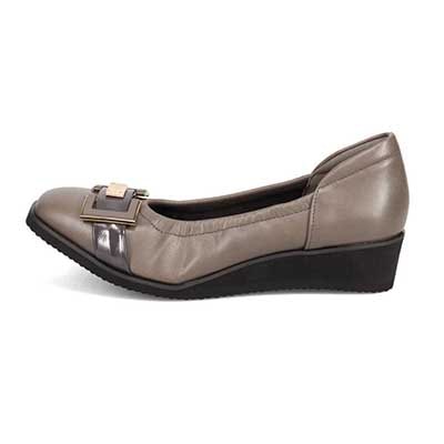 【撥水加工】HIROKO KOSHINO FEMME　超軽量、シャーリングウエッジパンプス　HRL2012 D-GRAY 23.0