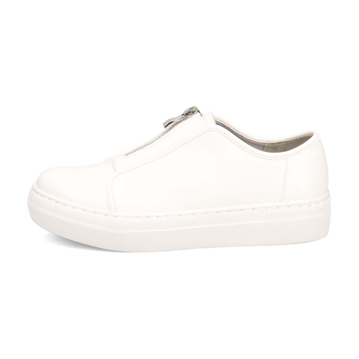 HIROKO KOSHINO FEMME センターファスナーで履きやすいスニーカー　HRL2017 WHITE 23.0