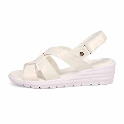 HIROKO KOSHINO FEMME クロスベルトウェッジサンダル HRL2028 IVORY 23.0