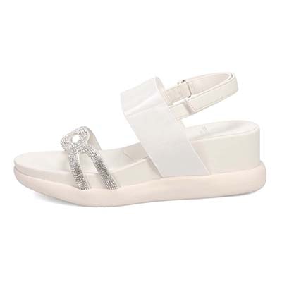 HIROKO KOSHINO FEMME 屈曲性のある 6cmウェッッジソールデザインサンダル　HRL5002 IVORY M　(23.0～23.5)