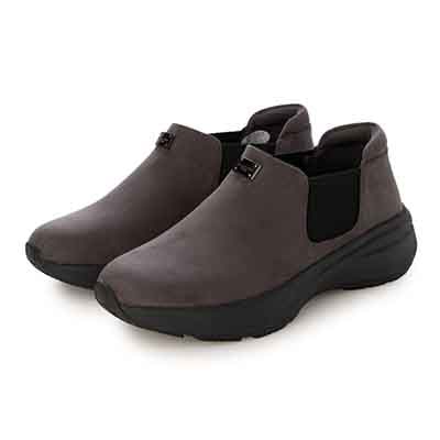 HIROKO KOSHINO FEMME シンプルなサイドゴアブーティ HRL5012 GRAY-SILKY 23.0