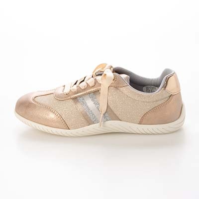 HIROKO KOSHINO FEMME キラキラ輝くメッシュに心躍る。バレエスニーカー　HRL7000 PINK 23.0