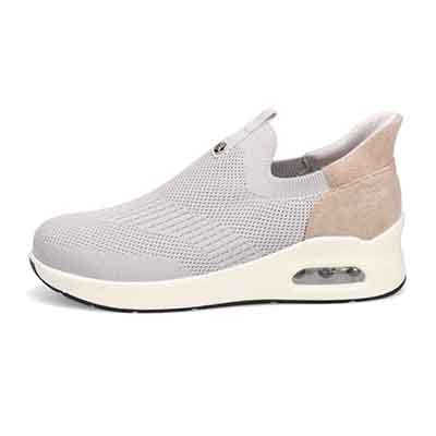HIROKO KOSHINO FEMMEシンプルニットのスリッポンスニーカー HRL9000 L-GRAY 23
