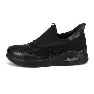 【撥水加工】HIROKO KOSHINO FEMME 大人のクイックフィットスニーカー HRL9001 BLACK 23