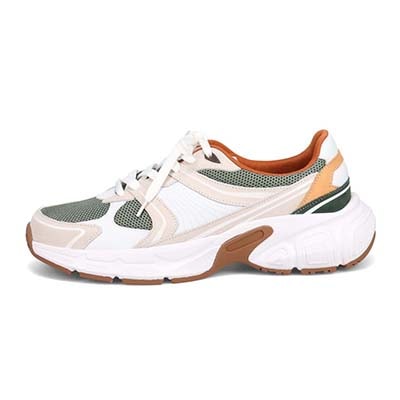 ランバンオンブルー LANVIN en Bleu 「リカバリーインソール」搭載で指圧効果により血行を115％促進。レースアップカジュアルスニーカー　LB5231XR WHITE 25.0