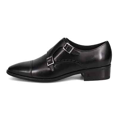 ランバンコレクション LANVIN COLLECTION 「Recovery Shiatsu Insole」搭載で指圧効果により血行をよくする。ダブルモンクストラップドレスシューズ　LV1021XR BLACK 25.0
