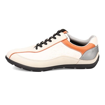 マドラス madras 特許 リカバリーメタインソール搭載  レザースニーカー　M500MT WHITE/ORANGE 25.0