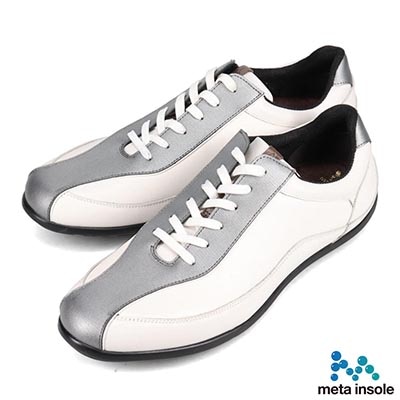 マドラス madras 特許 リカバリーメタインソール搭載シューズ  レザースニーカー　M502MT SILVER/WHITE 25.0