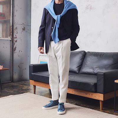 マドラス madras 特許 リカバリーメタインソール搭載シューズ  カジュアルレザースニーカー　M516MT BLUE 25.0