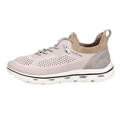 マドラス madras 特許 リカバリーメタインソール搭載シューズ  カジュアルニットスニーカー　M593MT GRAY/KHAKI M(25.0cm～25.5cm)
