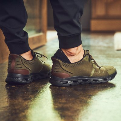 マドラス madras 特許 リカバリーメタインソール搭載シューズ  カジュアルニットスニーカー　M595MT KHAKI M(25.0cm～25.5cm)