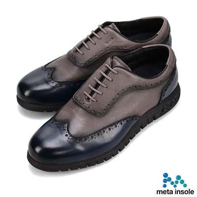 【ゴルフVer】マドラス madras 特許 リカバリーメタインソール搭載シューズ  4ｃｍ4時間防水 カジュアルレザーシューズ 　M8853MT NAVY/GRAY 25.0