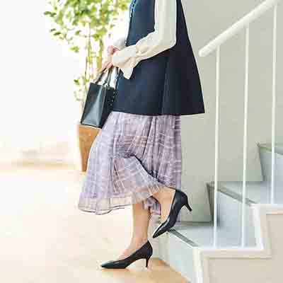 マドラス madras 特許 リカバリーメタインソール搭載 5.5ｃｍ ソフトなスクエアトゥパンプス MAL9106MT BLACK 23.0