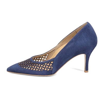 マドラス madras 特許 リカバリーメタインソール搭載 7cmヒール デザインパンプス　MAL9122MT BLUE-SILKY 23.0