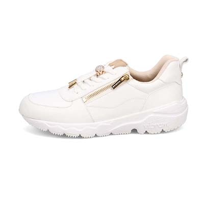 マドラス madras 特許 リカバリーメタインソール搭載  ゴールドがアクセントのエレガンでスタイリッシュなレザースニーカー　MAL9136MT BEIGE/C 5（22.5cm相当）