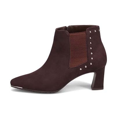 マドラス madras 特許 リカバリーメタインソール搭載  変形デザインヒールxスタッズサイドゴアショートブーツ　MAL9150MT GREGE 23.0