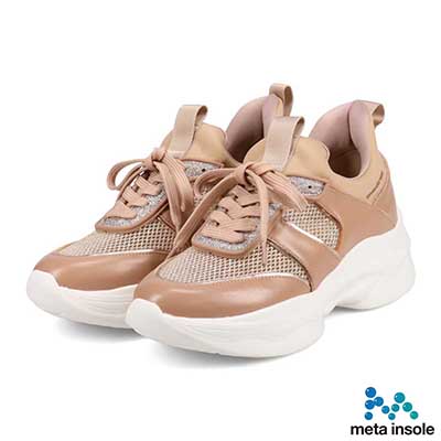 マドラス madras 特許 metaインソール搭載　スタイルアップ厚底スニーカー　MAL9159MT BEIGE 23
