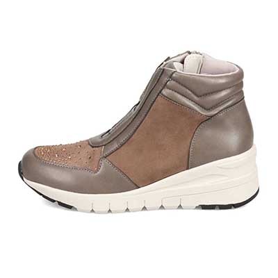 【撥水仕様】ミッシー デ ミッシー missy des missy ヒールアップハイカットスニーカー　MMD1204 OAK 23.0