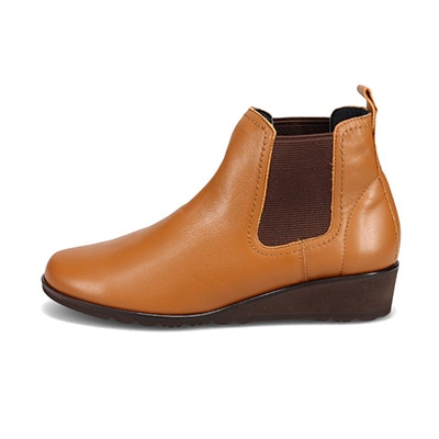 【抗菌加工】ミッシー デ ミッシー missy des missy しっとり＆ソフトなさわり心地が特徴の牛革を使用した ショート丈 サイドゴアブーツ  MMD4631A CAMEL 23.0