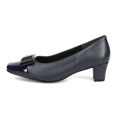 ミッシー デ ミッシー missy des missy ラインの綺麗なバックルモーチーフ飾り付き NEWデザインパンプス MMD7502 NAVY/NAVY 23.0