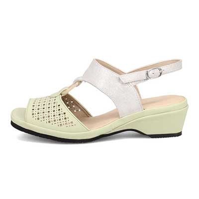 ミッシーデミッシー missy des missy ボロネーゼ製法のウェッジサンダル　MMD7525 L-GREEN M　(23.0～23.5)