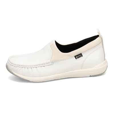 【GORE-TEX】マドラスウォーク madras Walk 「Recovery Shiatsu Insole」搭載で指圧効果により血行をよくする。ゴアテックス・モカシンスリッポンシューズ　MWL1021R WHITE 23.0