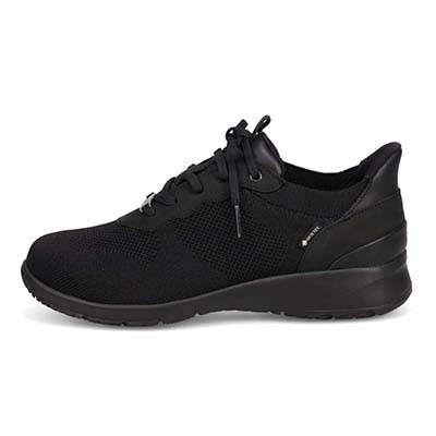 【GORE-TEX】マドラスウォーク madras Walk 「Recovery Shiatsu Insole」搭載で指圧効果により血行をよくする。カジュアルレースアップクイックフィットスニーカー  MWL1035R BLACK 23.0