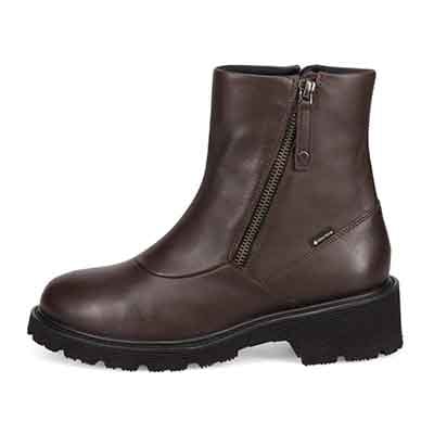 【GORE-TEX】マドラスウォーク madras Walk 「Recovery Shiatsu Insole」搭載　指圧効果により血行をよくする。防滑×防水　4.5cmヒールのタンクソールダブルファスナーブーツ  MWL1049R D-BROWN 23.0