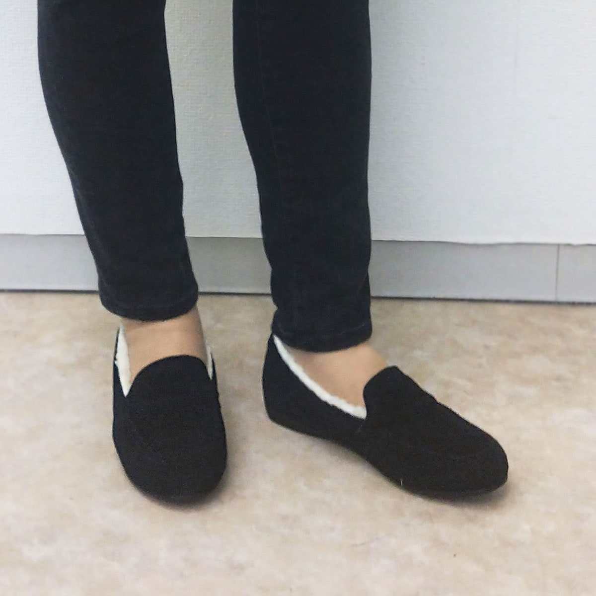 【GORE-TEX】マドラスウォーク madras Walk  防水仕様のムートン風モカシン　MWL1116 BLACK 23.0