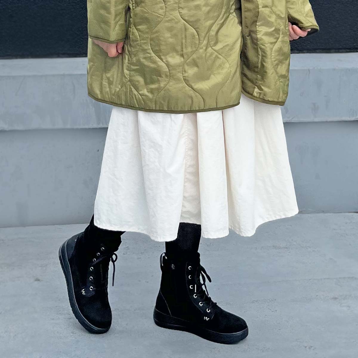 【GORE-TEX】マドラスウォーク madras Walk  厚底レースアップブーツ　MWL2235 BLACK 23.0